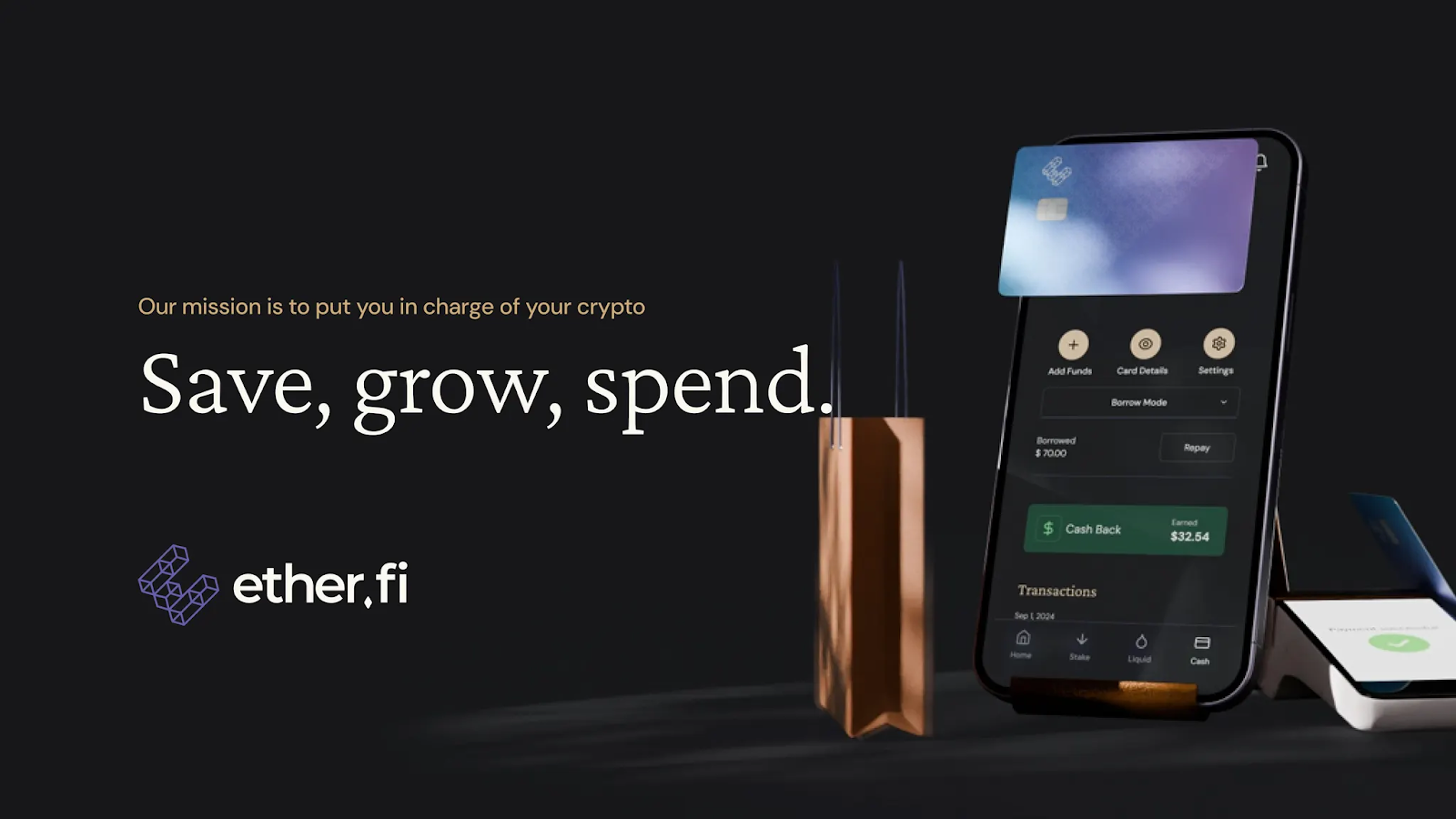 ether.fi Cash Card kryptoměnová karta