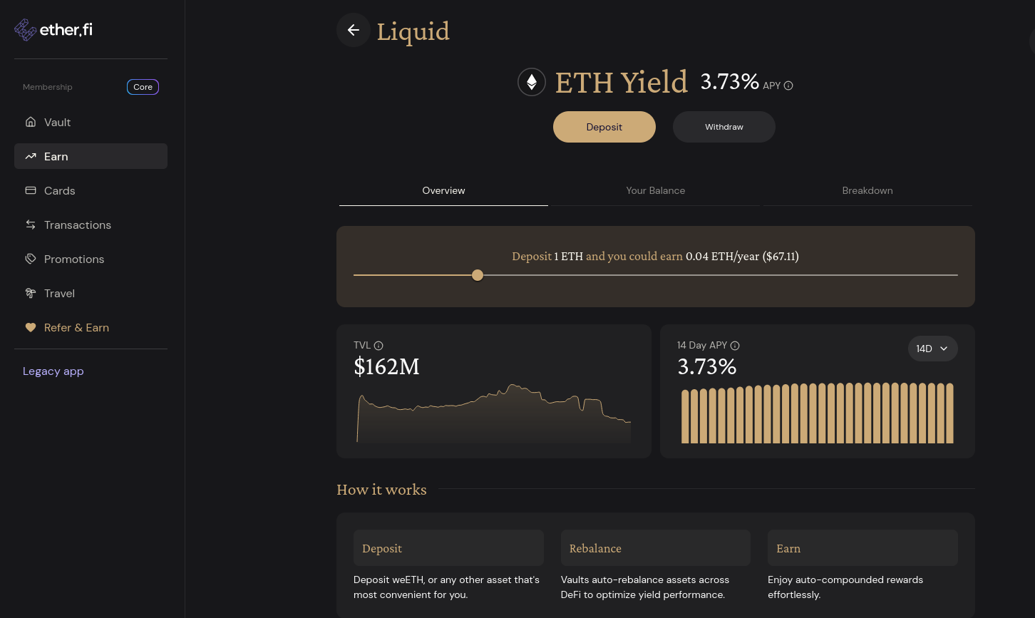 ether.fi staking yield zobrazení