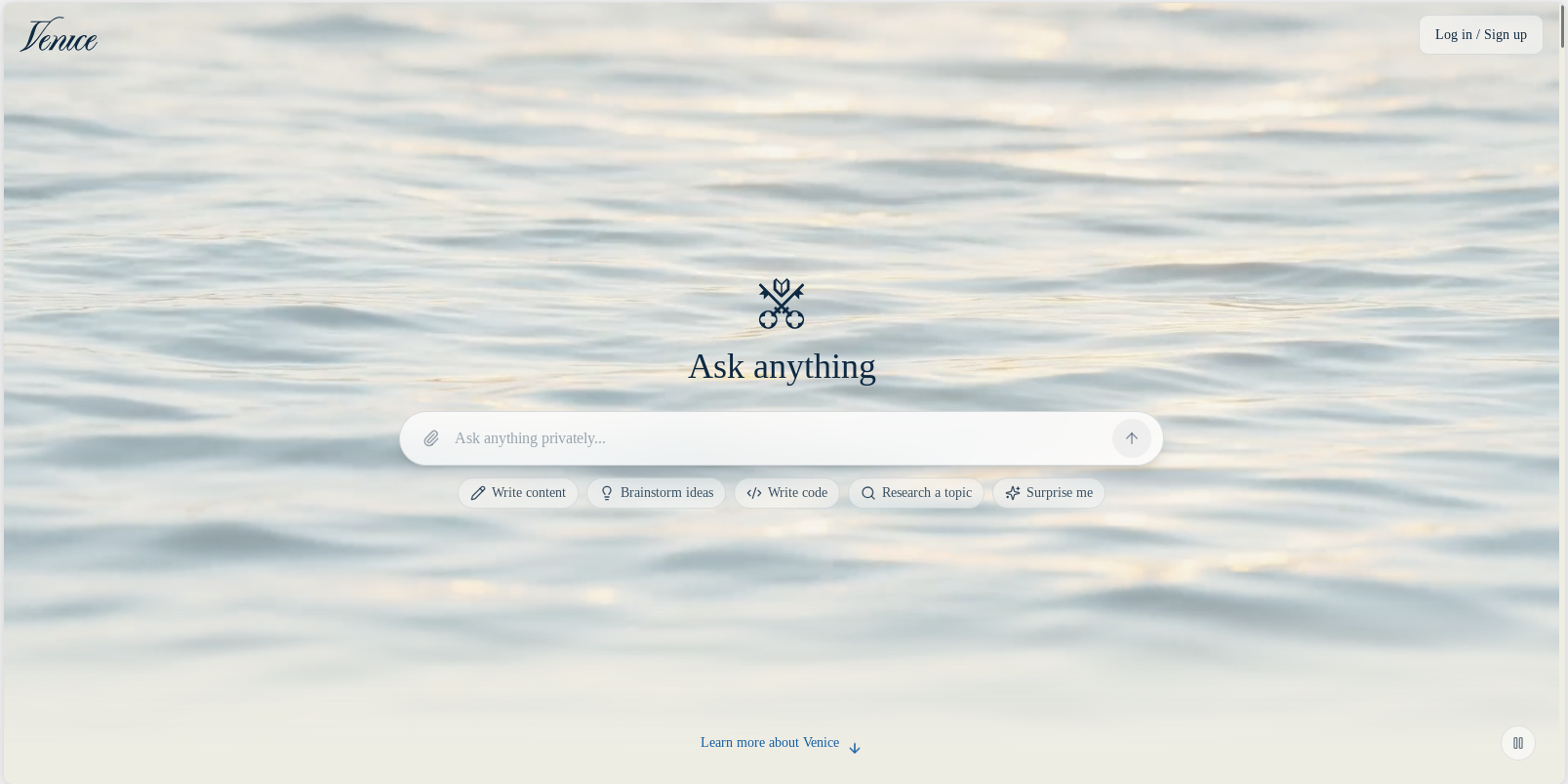 Venice.ai uncensored AI platform with privacy protection